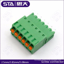 Electrical wire 3.81mm Phoenix 4p 6p 8p 12p green terminal blocks connector